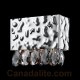 Eurofase 19516-028 - MartellatoCollections - 1-Light Wall Sconce  - Chrome metal w/ Smoke Crystal Drops