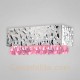 Eurofase 19517-032 - MartellatoCollections - 1-Light Wall Sconce  - Chrome metal w/ Pink Crystal Drops