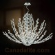 Eurofase 20322-014 - Filigree Collections - 12-Light Pendant  - 40.5" Dia./ 29"H - Clear - Chrome and Branches with Almond Shaped Cut Crystal Elements
