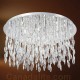 Eurofase 20352-011 - Vega Collections - 24-Light Flushmount  - 33.5" Dia. - Clear - Chrome w/ Crystal Elements and Blow Glass Rods