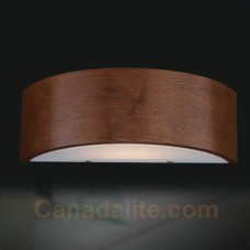 Eurofase 20373-016 - Dervish Collections - 1-Light Wall Sconce  - 14"L - Mahogany with Frosted Glass