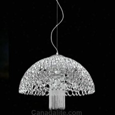 Eurofase 20409-012 - Cameo Collections - 3-Light Pendants - 23.5" Dia. Nickel w/ Clear Crystal