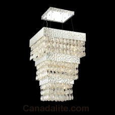 Eurofase 20413-019 - MartellatoCollections - 13-Light Large Pendant  - Chrome metal w/ Clear Crystal Drops