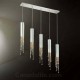 Eurofase 20417-017 - Groove Collections - 5-Light Pendant - Chrome w/ Clear Crystal Beading