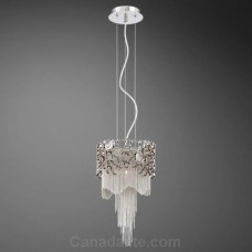 Eurofase 22794-017 - Cameo Collections - 1-Light Mini-Pendant - 10" Dia. Nickel w/ Clear Crystal 