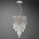 Eurofase 22795-014 - Cameo Collections - 4-Light Pendant - 17" Dia. Nickel w/ Clear Crystal 
