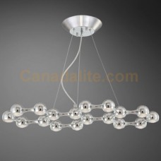 Eurofase 22958-013 - Micro Collections - 18-Light LED Pendant - Chrome with Polycarbonate Fresnal Diffuser