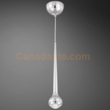 Eurofase 22960-016 - Micro Collections - 1-Light LED Pendant - Chrome with Polycarbonate Fresnal Diffuser