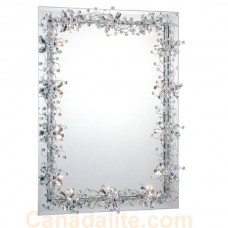 Eurofase 23004-016 - Relic Collections - 14-Light Mirror  - Mirrored Frame, Chrome wire with Clear Crystal Beading