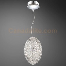 Eurofase 23011-014 - Encore Collections - 9-Light Pendant - 9" Dia. - Chrome with Clear Crystal