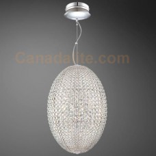 Eurofase 23014-015 - Encore Collections - 24-Light Pendant - 19.75" Dia. - Chrome with Clear Crystal