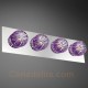 Eurofase 23205-048- Cosmo Collections - 4-Light  Bathbar - Chrome w/ Purple Glass Shade