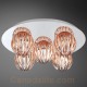 Eurofase 23206-014- Cosmo Collections - 5-Light  Flushmount - Chrome w/ Amber Glass Shade