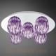 Eurofase 23206-045 - Cosmo Collections - 5-Light  Flushmount - Chrome w/ Purple Glass Shade