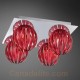 Eurofase 23207-028- Cosmo Collections - 4-Light  Flushmount - Chrome w/ Red Glass Shade