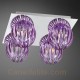 Eurofase 23207-042- Cosmo Collections - 4-Light  Flushmount - Chrome w/ Purple Glass Shade