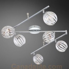 Eurofase 23208-032 - Cosmo Collections - 6-Light  Track  - Chrome w/ Clear Glass Shade