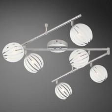 Eurofase 23208-056 - Cosmo Collections - 6-Light  Track  - Chrome w/ White Glass Shade