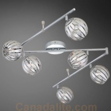 Eurofase 23208-063 - Cosmo Collections - 6-Light  Track  - Chrome Finish w/ Chrome Glass Shade