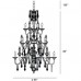 Eurofase 14538-018 - Adivina Collections - 18-Light Chandelier - Antique Gold with Crystal - B10 - E12 - 120V