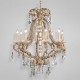 Eurofase 17445-016 - Baliza Collections - 8-Light Chandelier - Champagne Gold Fabric with Crystal - B10 - E12 - 120V