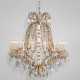Eurofase 17446-013 - Baliza Collections - 15-Light Chandelier - Champagne Gold Fabric with Crystal - B10 - E12 - 120V