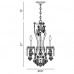Eurofase 20306-014 - Colette Collections - 3-Light Chandelier - Bronze with Clear Crystal - B10 - E12 - 120V