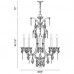 Eurofase 20307-011 - Colette Collections - 8-Light Chandelier - Bronze with Clear Crystal - B10 - E12 - 120V