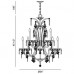 Eurofase 20308-018 - Colette Collections - 12-Light Chandelier - Bronze with Clear Crystal - B10 - E12 - 120V