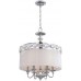 Eurofase 20296-025 - Bijoux Collections - 6-Light Pendant - Chrome with Transparent Chiffon/White Inside - B10 Bulbs - E12 - 120V