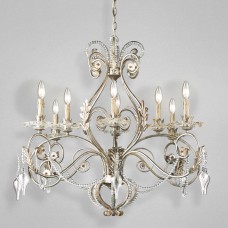 Eurofase 14441-011 - Allure Collections - 8-Light Chandelier - Antique Silver w/ Crystal - B10 - E12 - 120V