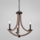 Eurofase 25586-015 - Arcata Collections - 3-Light Chandelier - Oiled Rubbed Bronze with Wood - B10 - E12 - 120V