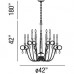 Eurofase 25594-010 - Corso Collections - 15-Light Chandelier - Wood with Rustic Iron - B10 - E12 - 120V
