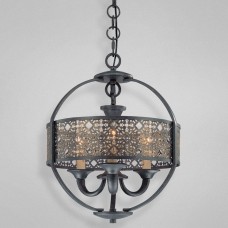 Eurofase 19367-019- Arsenal Collections - 3-Light Chandelier - Ancient Bronze with Antique Gold - B10 Bulb - E12 Base