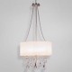 Eurofase 17504-027 - Tempest Collections - 3-Light Chandelier - Silver Leaf with White Fabric shade - B10 - E12 - 120V