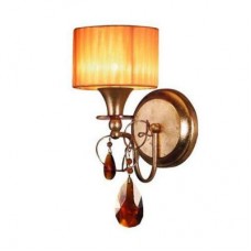 Eurofase 17505-017 - Tempest Collections - 1-Light Wall Sconce - Gold Leaf with Amber Fabric shade - B10 - E12 - 120V