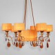 Eurofase 17506-014 - Tempest Collections - 9-Light Chandelier - Gold Leaf with Amber Fabric shade - B10 - E12 - 120V