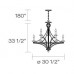 Eurofase 19336-015 - Beauchamp Collections - 9-Light Chandelier - Nickel with Clear Glass - B10 - E12 - 120V