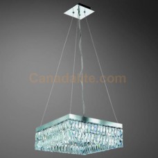 Eurofase CH-8RAD2-15 - Radin Collections - 8-Light Sqaure Chandelier - Chrome with Crystal Arrangmenet