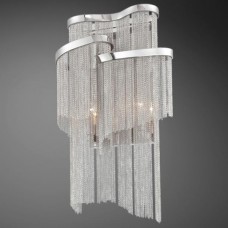 Eurofase 22821-010 - Cadena Collections -2-Light Wall Sconce - Hand crafted Polished Nickel w/ Chain Metal Accent - G9 Bulbs - 120V