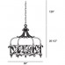 Eurofase 14445-019 - Calista Collections - 7-Light Chandelier - Russett with Clear Crystal - G9 + A19 Bulbs - 120V