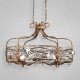 Eurofase 14446-016 - Calista Collections - 10-Light Oval Chandelier - Russett with Clear Crystal - G9 + A19 Bulbs - 120V