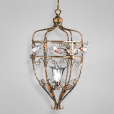 Eurofase 14447-013 - Calista Collections - 7-Light Lantern - Russett with Clear Crystal - G9 + A19 Bulbs - 120V