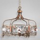 Eurofase 14449-017 - Calista Collections - 7-Light Large  Chandelier - Russett with Clear Crystal - G9 + A19 Bulbs - 120V