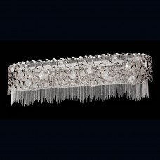 Eurofase 26315-010 - Cameo Collections - 5-Light Bathbar - Honey comb rings with metallic mesh draped chain - G9 - 120V