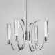 Eurofase 25633-016 - Cromo Collections - 4-Light Chandelier - Chrome with Casted Glass Cylinders - G4 JC Bulb [Discontinued and Not Available]