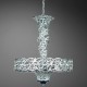 Eurofase 17467-018 - Catara Collections - 9-Light Pendant - Silver Leaf with Inlaid Crystal - B10 Bulbs -E12 Base