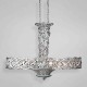 Eurofase 17470-018 - Catara Collections - 8-Light Oval Pendant - Silver Leaf with Clear Crystal - B10 Bulbs -E12 Base