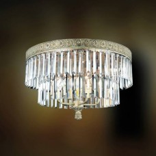 Eurofase 19357-010 - Clairemont Collections - 4-Light Flushmount - Artisan Gold with Clear Crystal - B10 Bulb - E12 Base