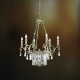 Eurofase 19359-014 - Clairemont Collections - 9-Light Chandelier - Artisan Gold with Clear Crystal - B10 Bulb - E12 Base